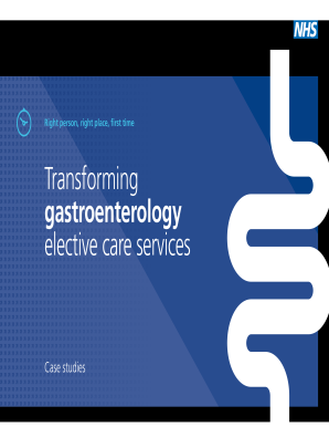 Transforming Gastroenterology Elective Care Services Case