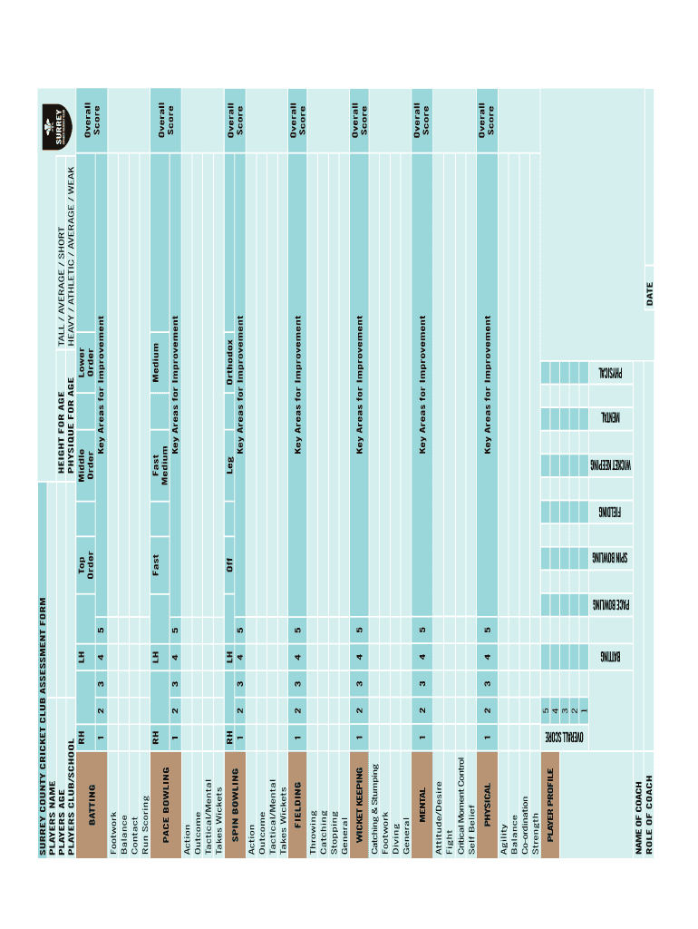 Surrey County Cricket Club Player Pathway Profiles Pitchero  Form