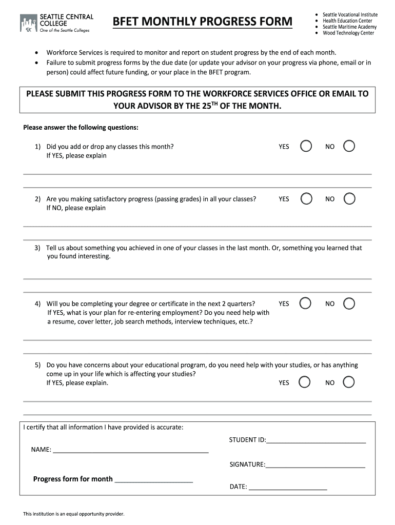 SEATTLE CENTRAL COMMUNITY COLLEGE REGULAR INTERIM  Form