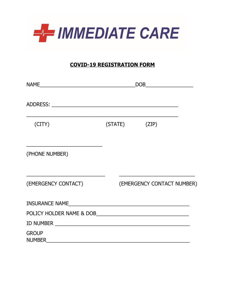 Covid Registration Form PDF