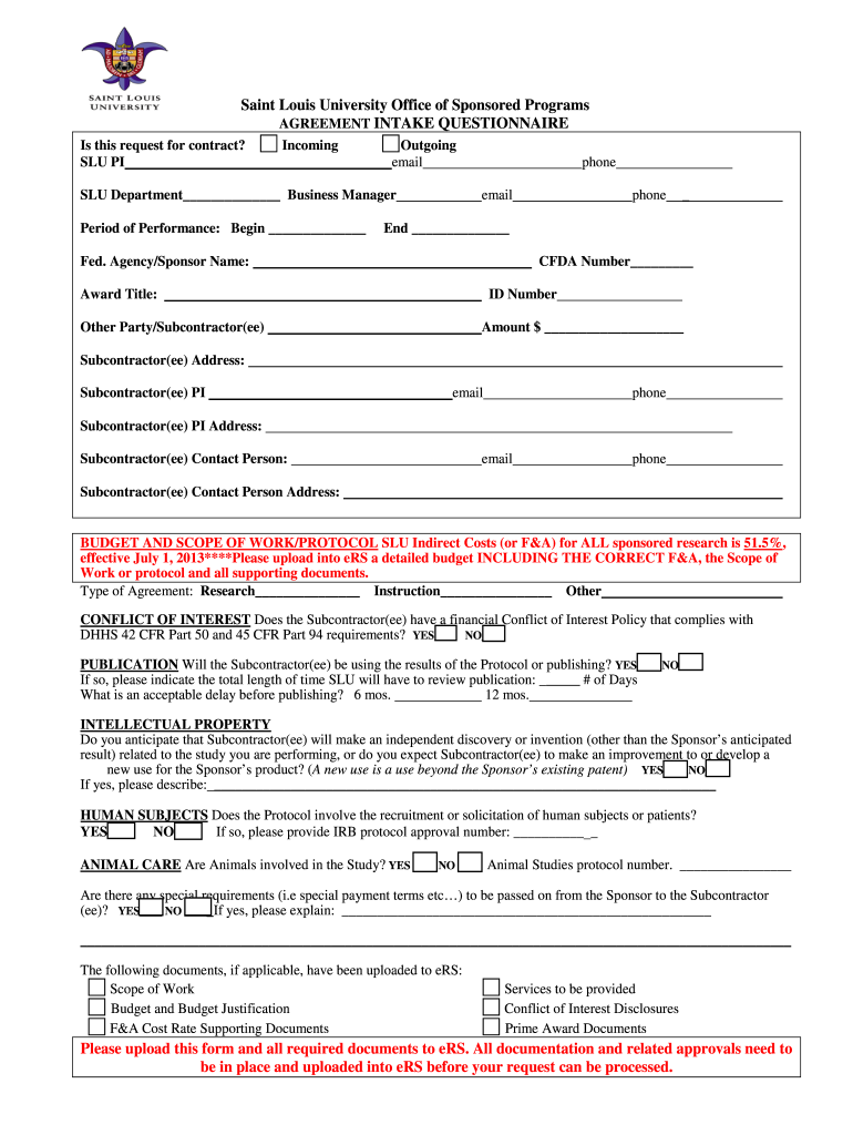 Saint Louis University SLU - Fill Out and Sign Printable ...