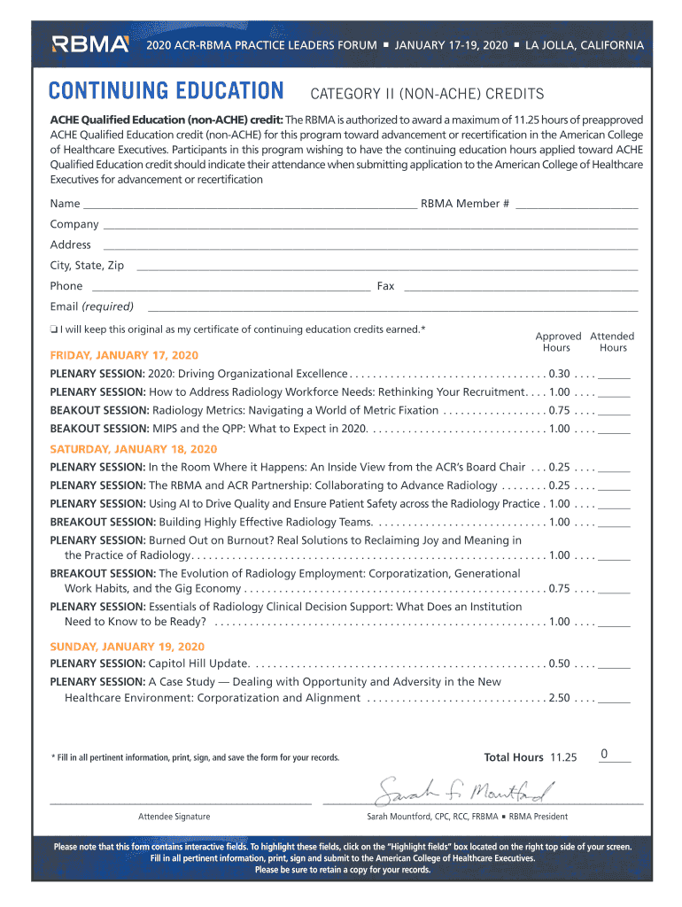  CATEGORY II NON ACHE CREDITS 2020-2024