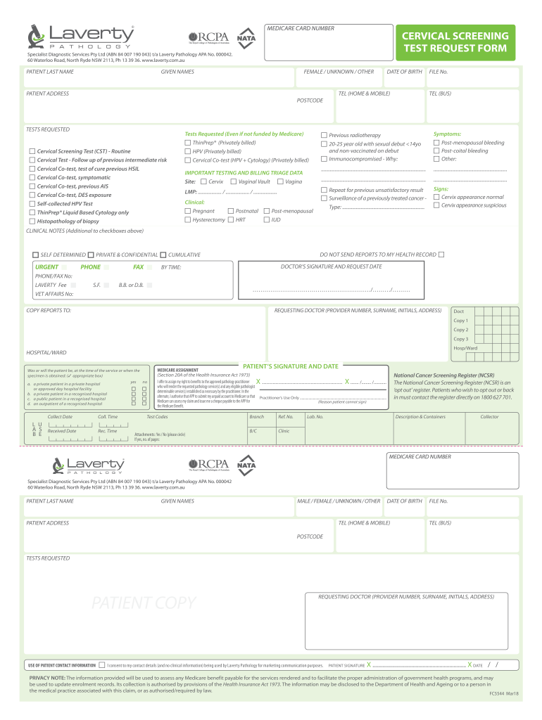 Laverty Pathology Results Download  Form