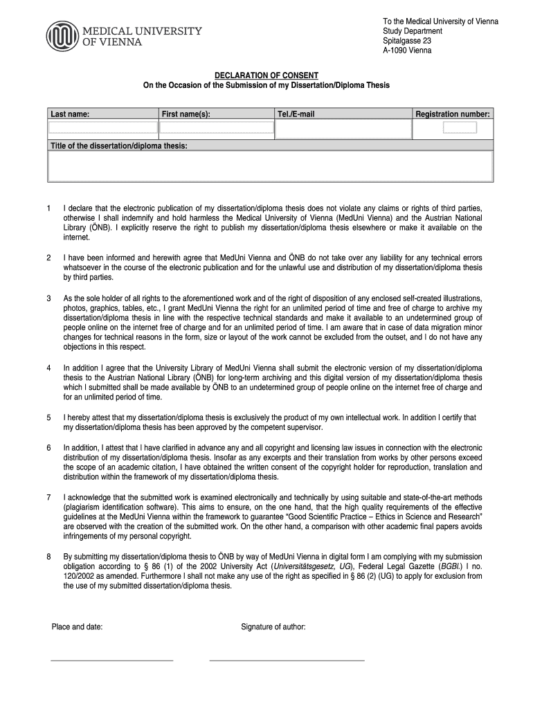 Vienna Declaration and Programme of Action OHCHR  Form