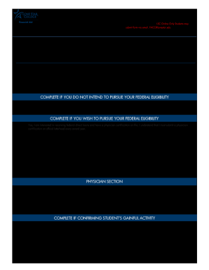 For Assistance Completing This Form Contact the Financial Aid