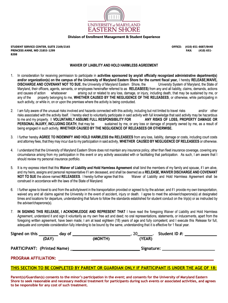 Division of Enrollment Management & Student Experience  Form