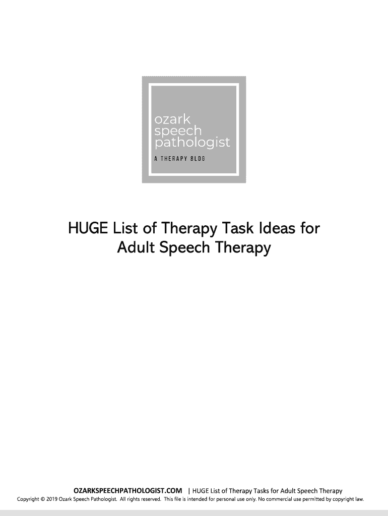 Ozark Speech Therapy  Form