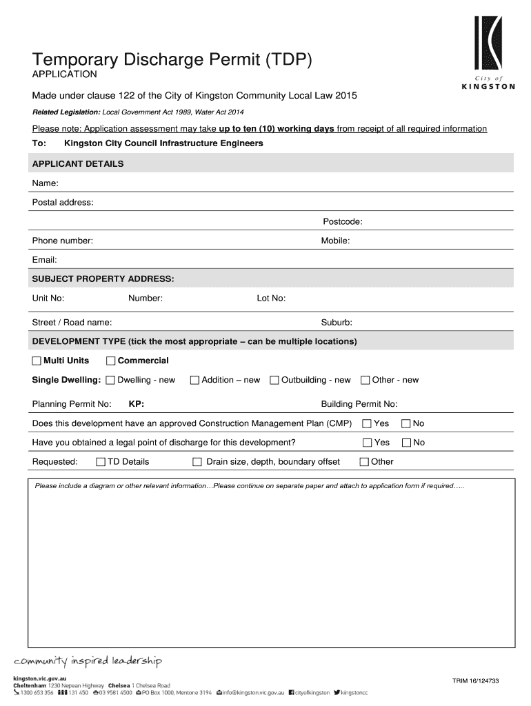 Construction Permit Application City of Kingston  Form