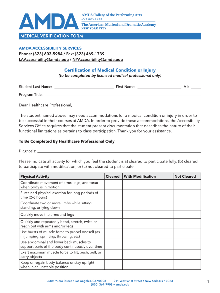 COMMUNITY PUBLIC HEALTH UPDATE AMDA  Form