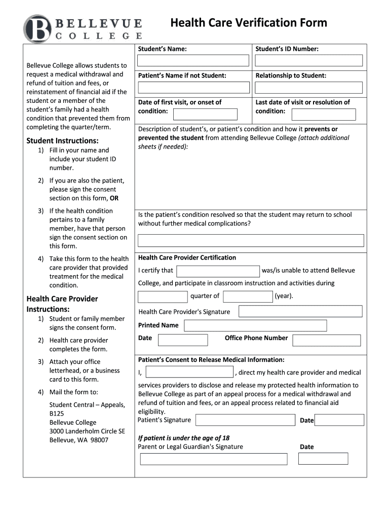  Forms Library Financial Aid Bellevue College 2019-2024