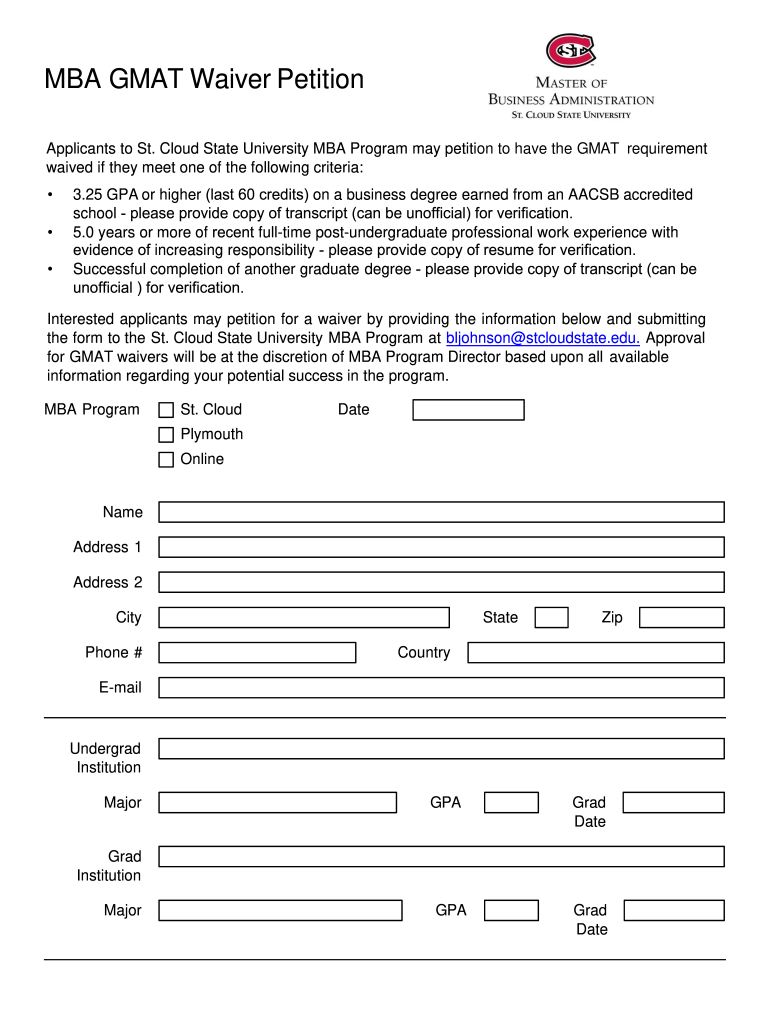 GMAT Information for Graduate AdmissionsSt Cloud State