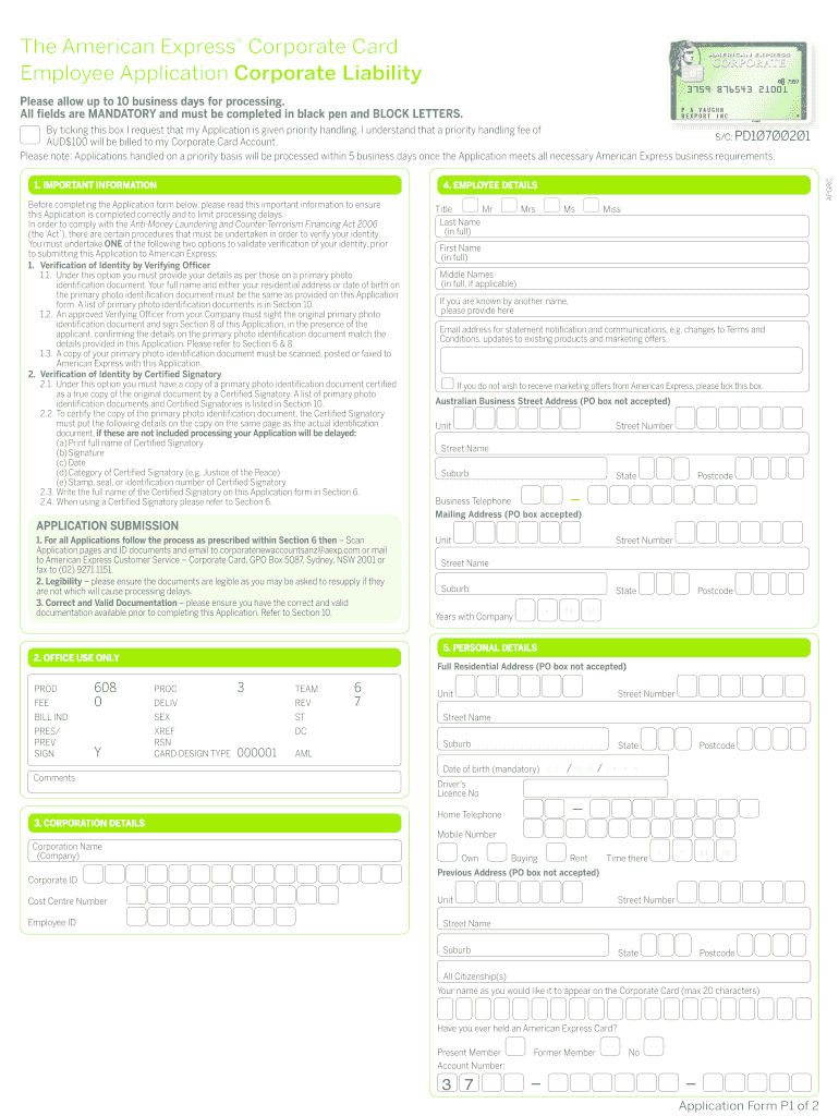 Fillable Online Employee Application Corporate Liability Fax  Form