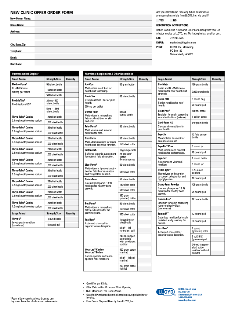 CONGRATULATIONS on Your New Clinic Opening  Form