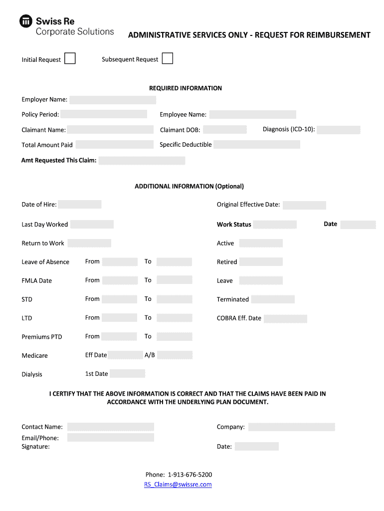  SRCS ASO Claims Kit Swiss Re 2015-2024