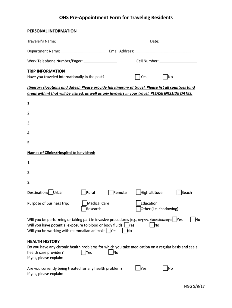  OHS Pre Appointment Form for Traveling Residents DOCX 2017-2024