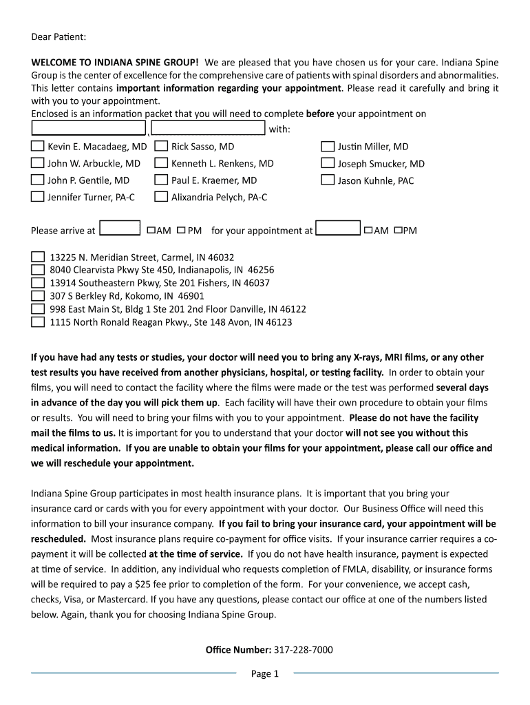  Get the Printable Patient Registration Form Indiana 2015