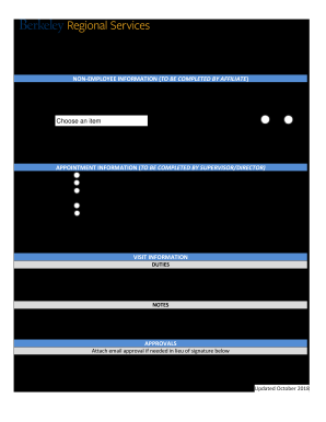  NON EMPLOYEE AFFILIATE APPOINTMENT FORM 2018