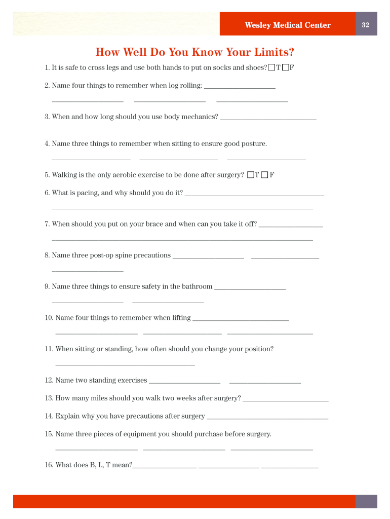 Spine Patient Education  Form