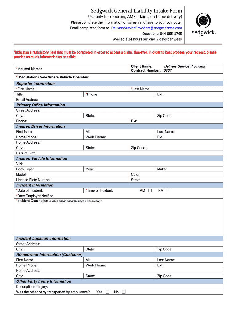 Liability Intake  Form