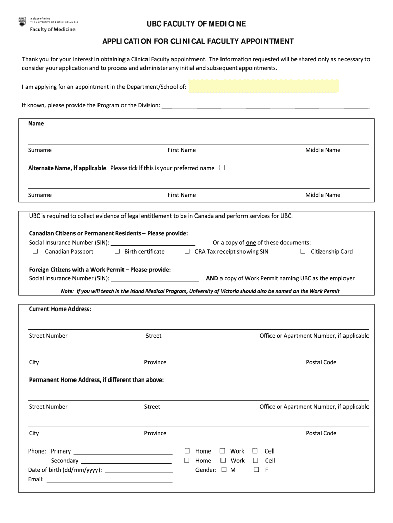 Application for Clinical Faculty Appointment April2016 Draft 22 DOCX  Form