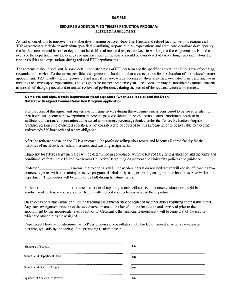  as Part of Our Efforts to Improve the Collaborative Planning between Department Heads and Retired Faculty, We Now Require Each 2019-2024