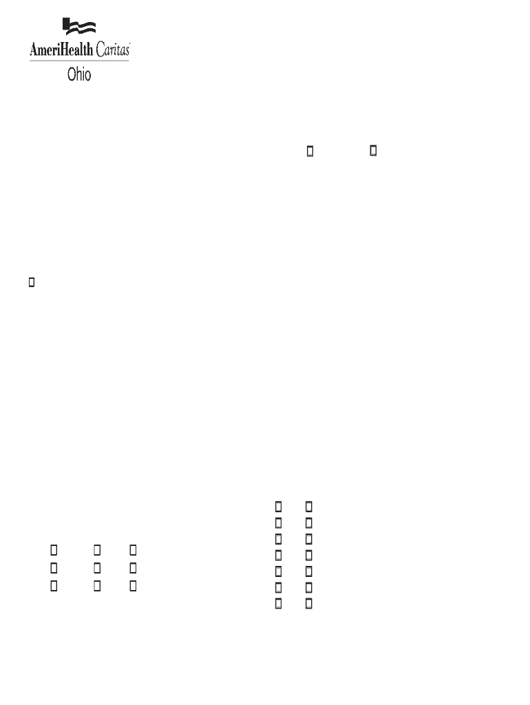 Facility Data Intake Form AmeriHealth Caritas Ohio Facility Data Intake Form