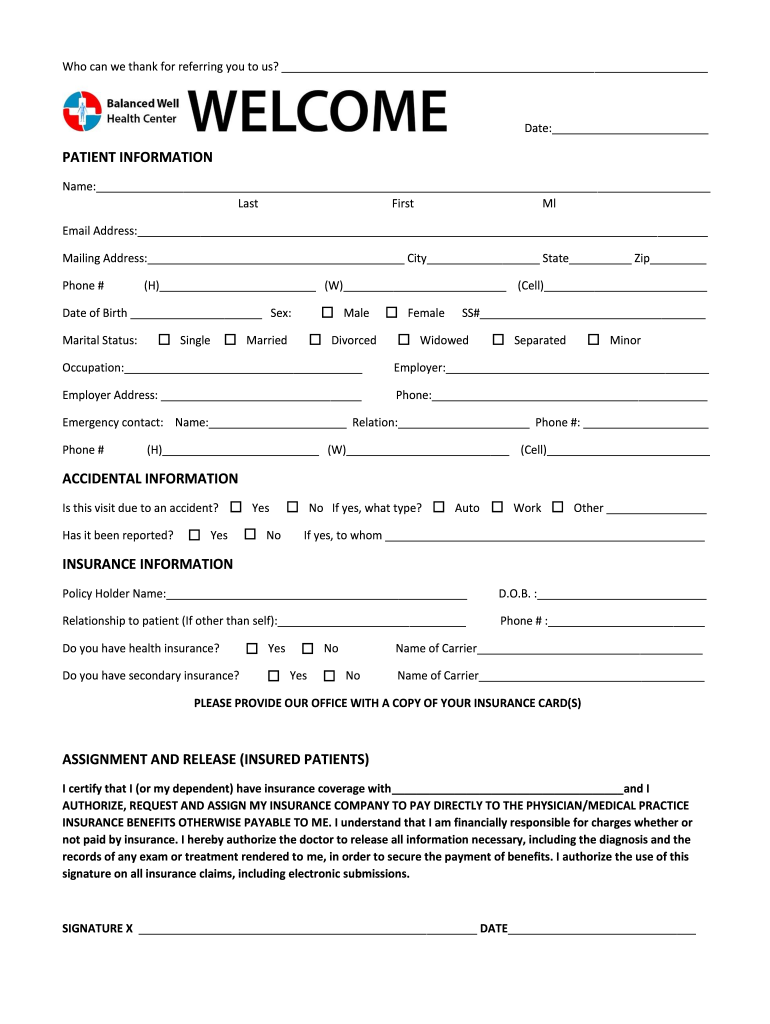 Download First Time Visit Form Landerhaven Dental