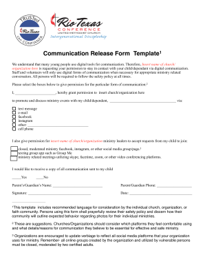 Communication Template Form