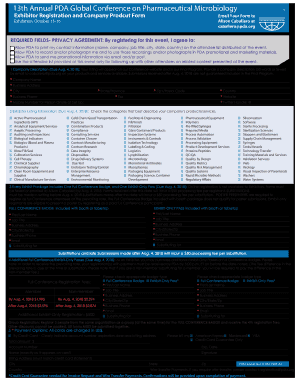  Exhibitor Registration and Company Prodcut Form 2018