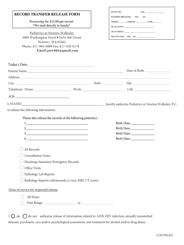 NEWTON WELLESLEY HOSPITAL APPLICATION for  Form