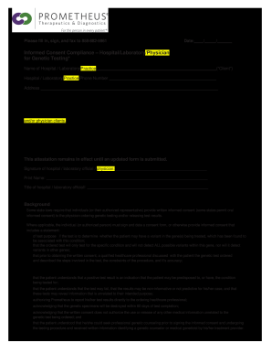 Genetic Test Requisition Form Nationwide Children's Hospital