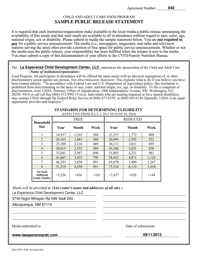 DISCLOSURE STATEMENT August 28, NC Gov  Form