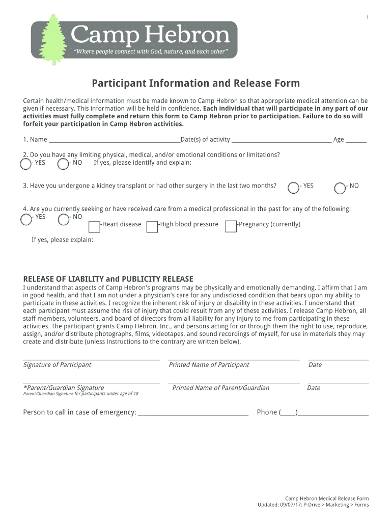 Participant Release Form DOCX 2017-2024