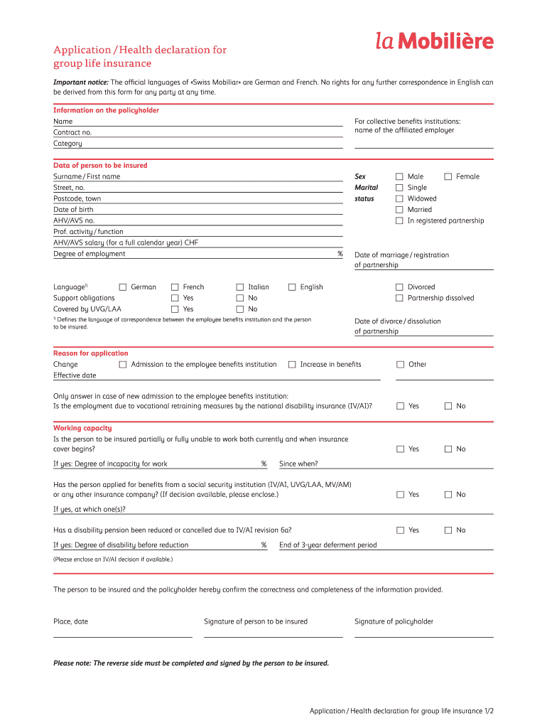 pre travel health declaration form