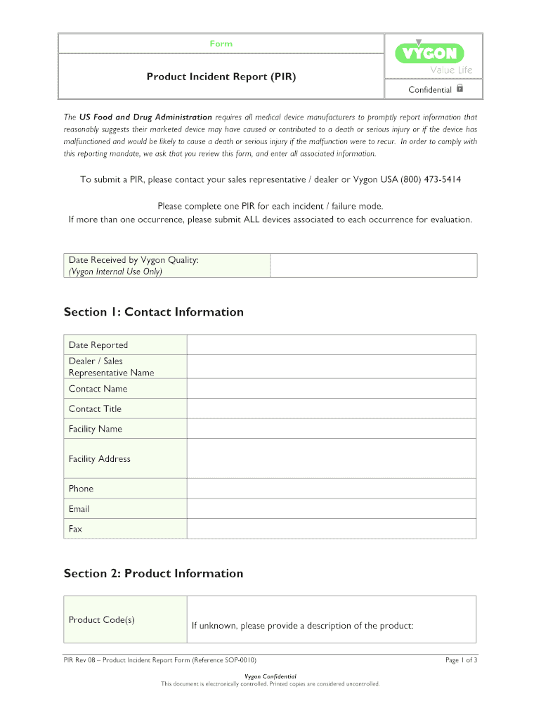 Medical Device Reporting for Manufacturers Guidance FDA  Form