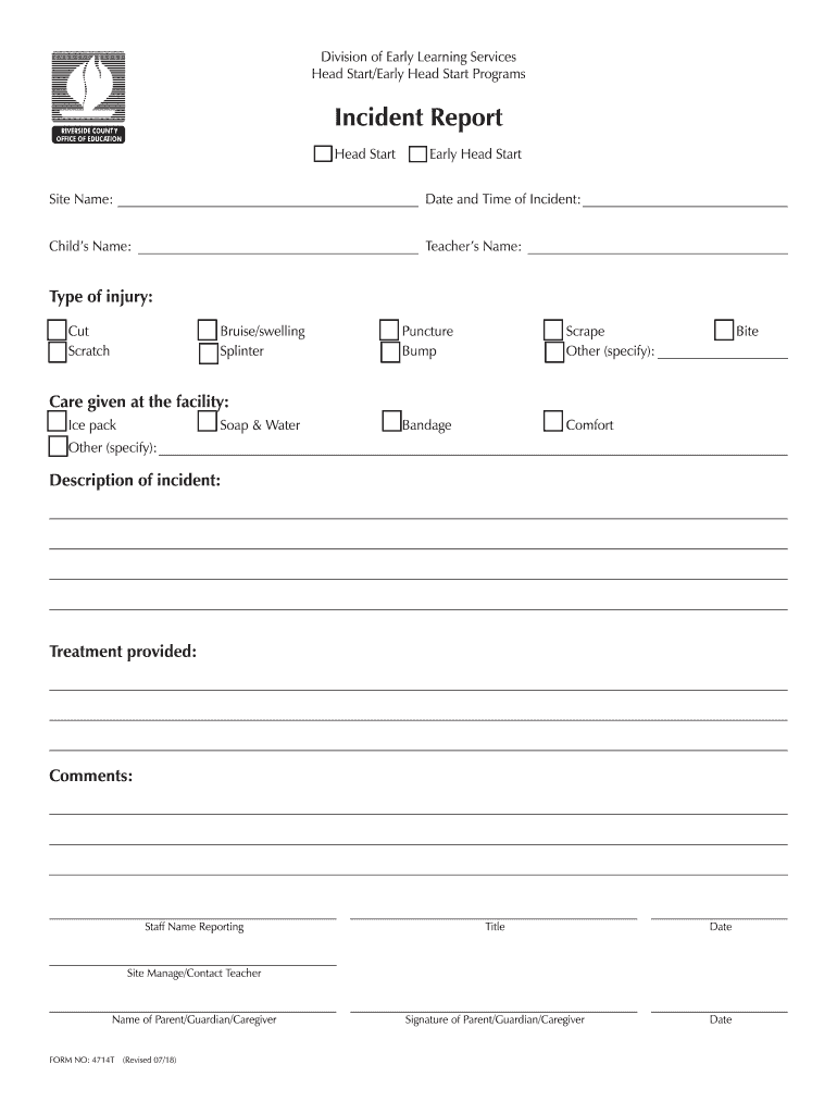 HS ELS Incident Report  Form