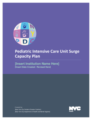Pediatric Intensive Care Unit Surge  Form