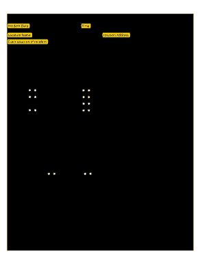 Exact Location of Incident  Form