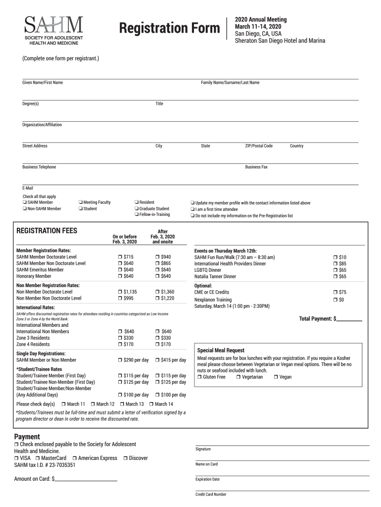 SAHM 20 Reg Form Indd