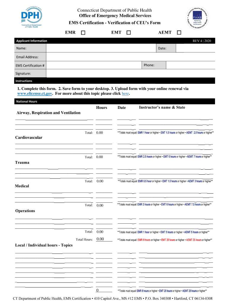 Verification of CEU's Form