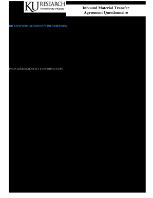 Material Transfer Agreements for Human Samples What They  Form