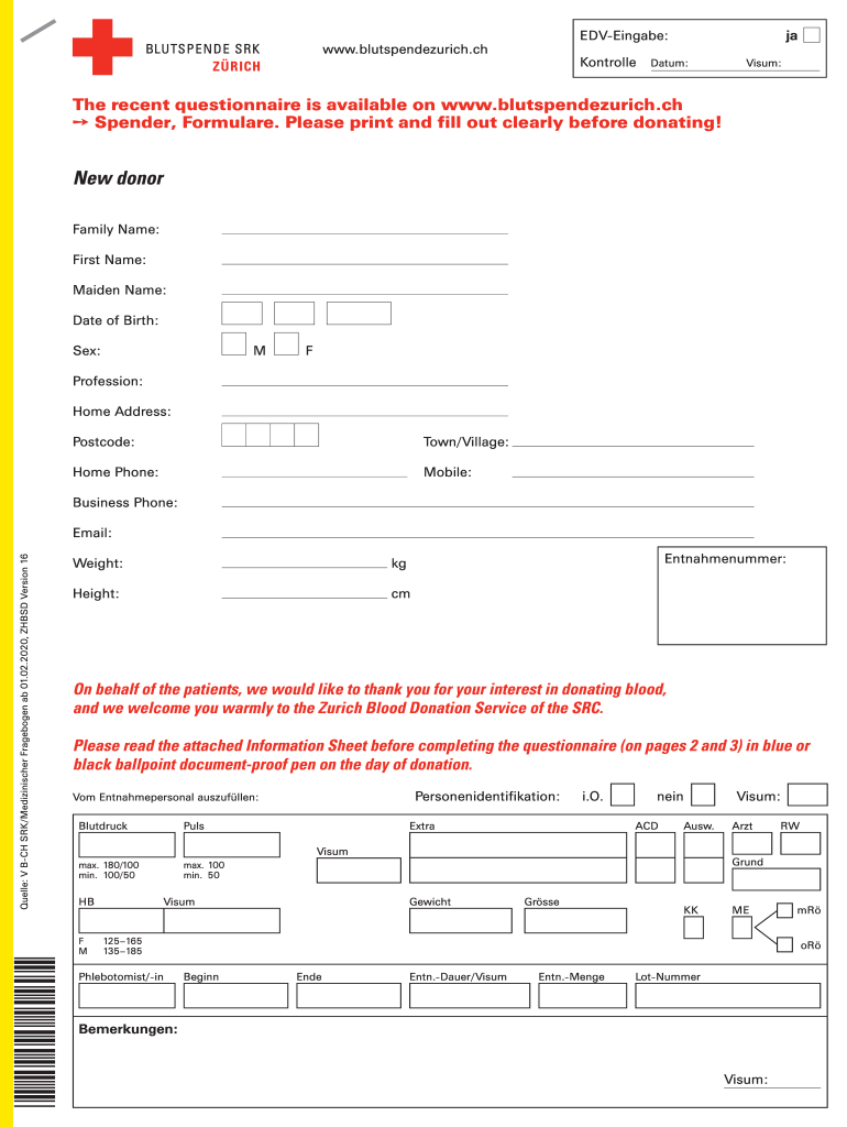 Living Donor Guide &amp;amp; Questionnaire Kidney University of  Form