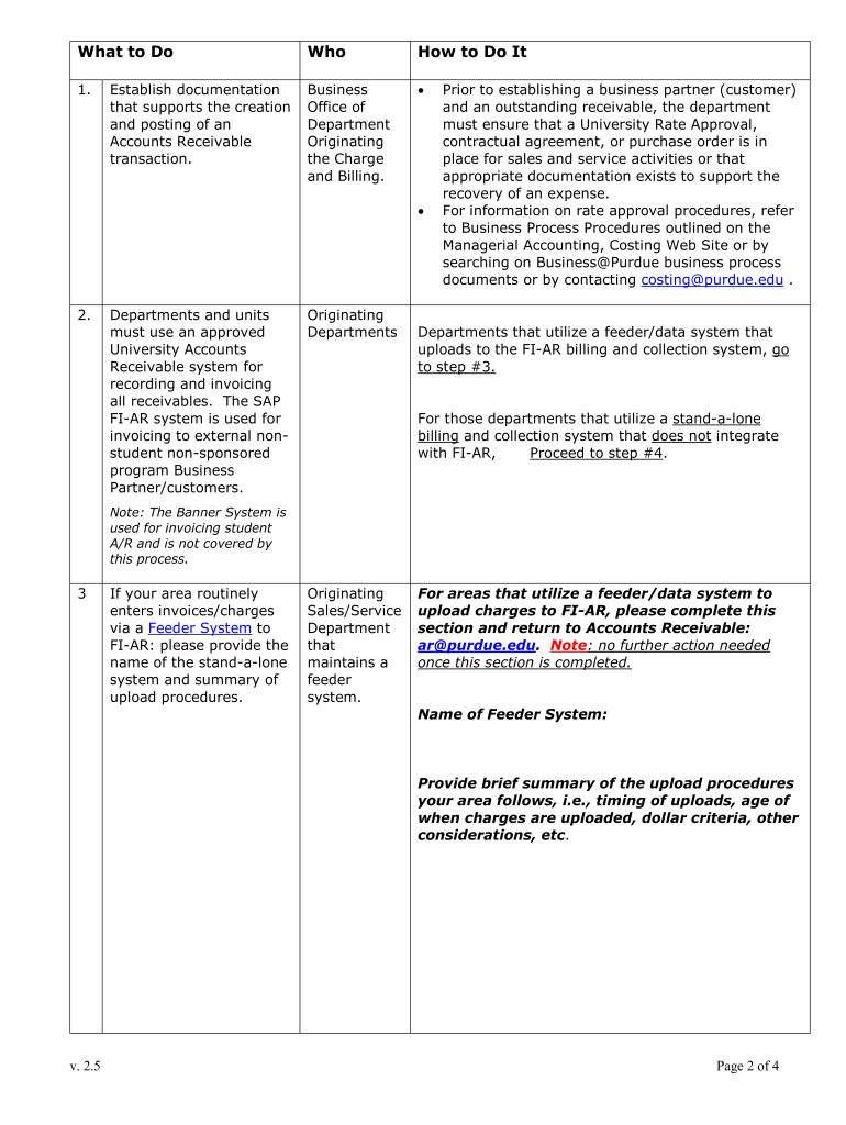 Mission Statement University Receivables and Collections  Form