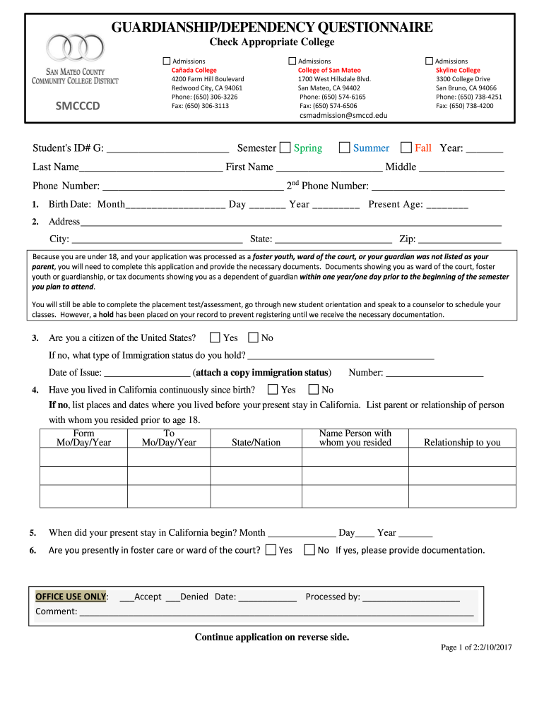Audit Request College of San Mateo  Form