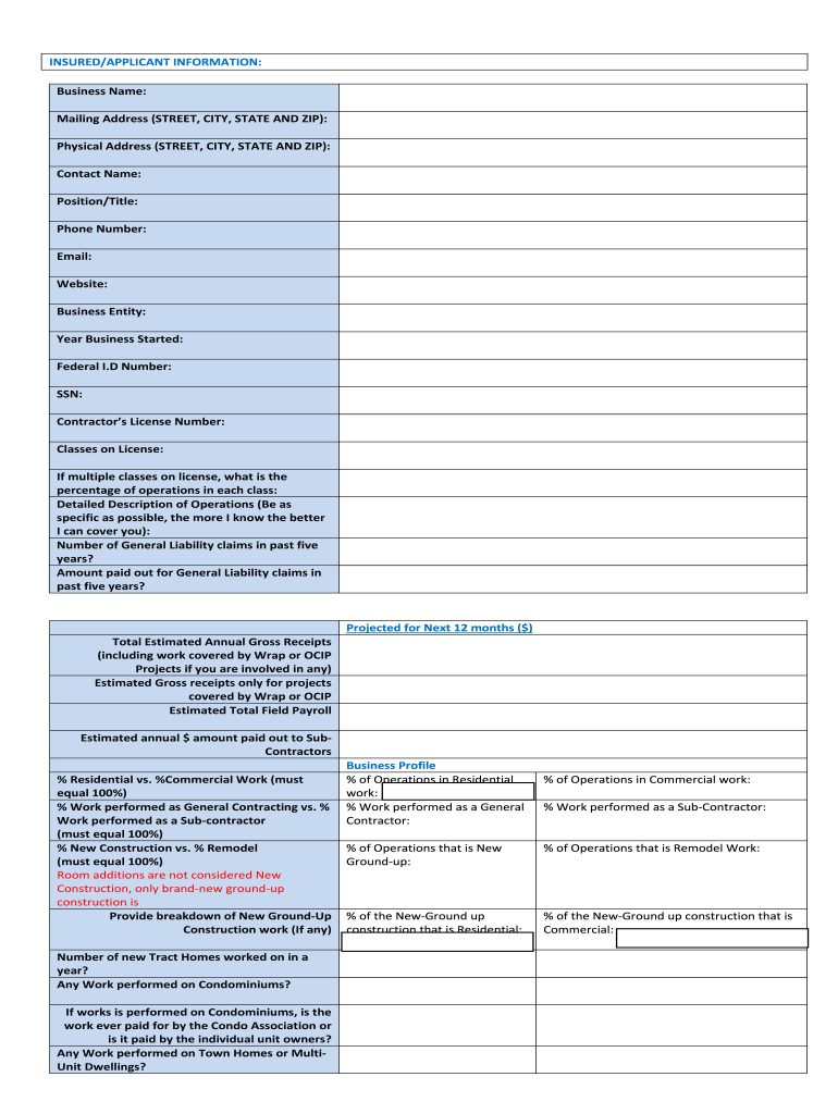 GL LEAD SHEET  Form