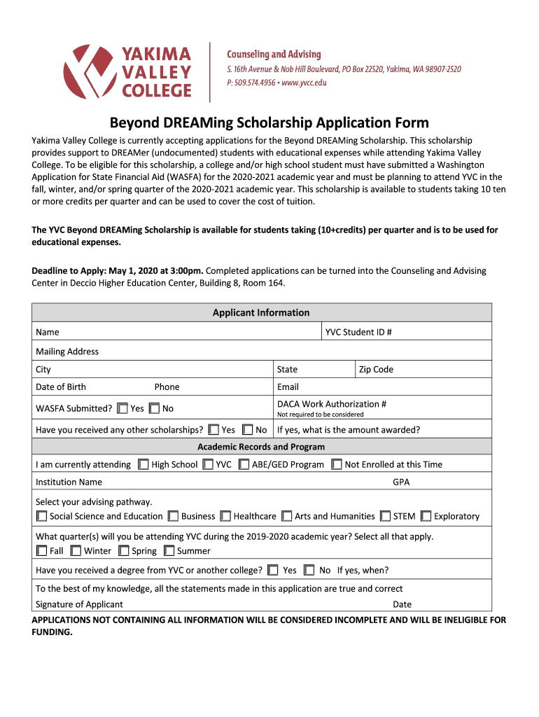 Forms Admissions Yakima Valley College