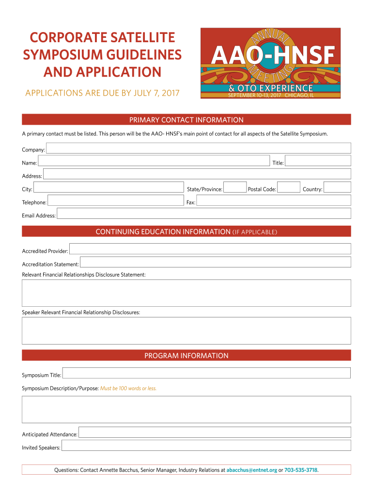  Corporate Satellite Symposium Guidelines and Application 2017-2024