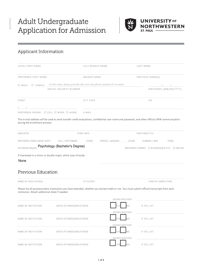 New Preferred First Name PolicyCal Lutheran Registrar  Form