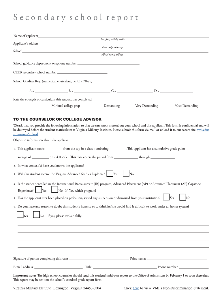 Get and Sign High School Code Request Form ACT