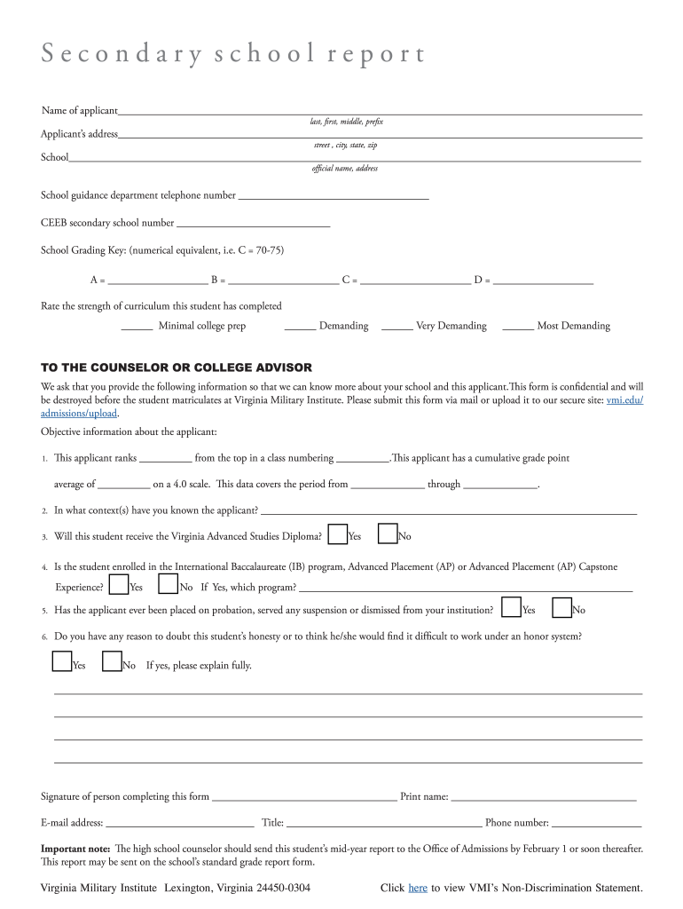 High School Code Request Form ACT